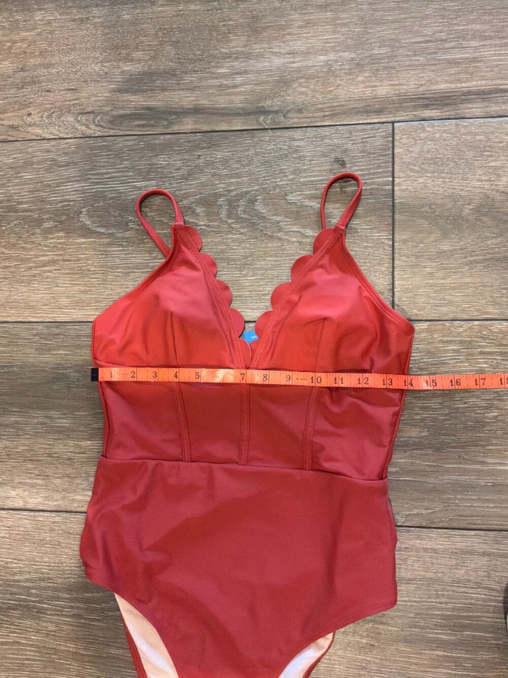 NWT Cupshe Sunset Glow Tummy Control 1 Piece swimsuit size Medium - Picture 4 of 11
